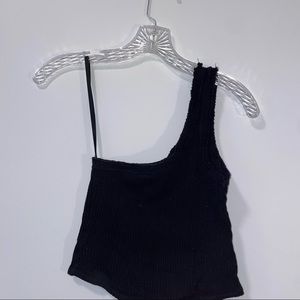 URBAN OUTFITTERS one shoulder distressed tank